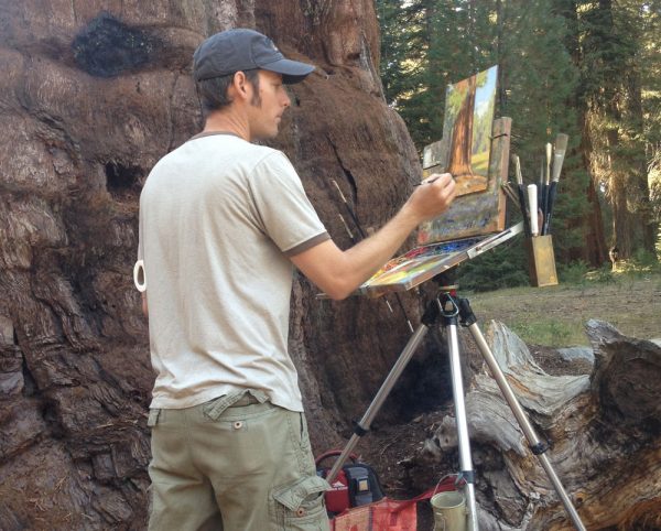 Dan Schultz Plein Air Painting in Sequoia National Park.