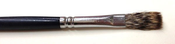 Mongoose Flat -- one of two brush types that I use most often due to its versatility.