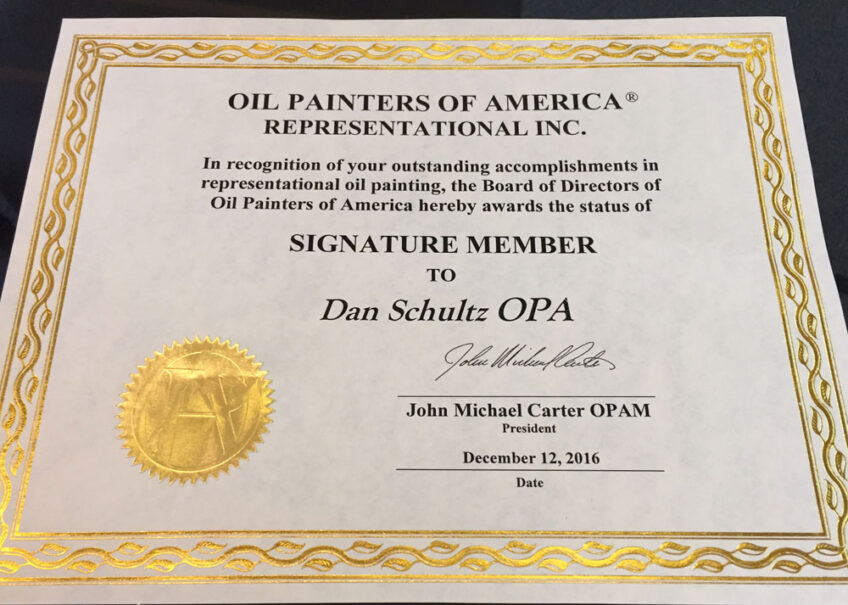 Signature Membership in Oil Painters of America