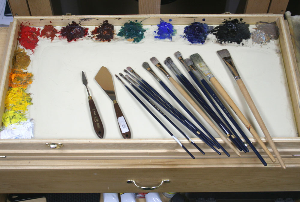 How to set up an oil paint palette