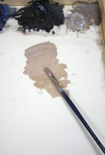 Sand Creek Oil Painting Demonstration by Dan Schultz, Step 02