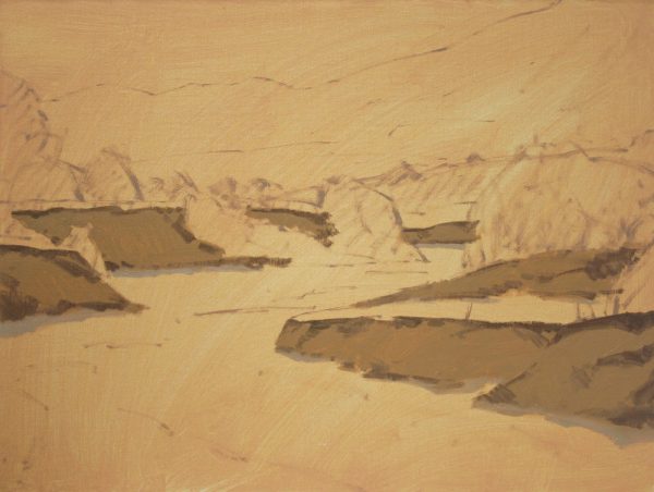 Sand Creek Oil Painting Demonstration by Dan Schultz, Step 03b