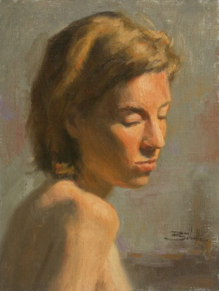 Thoughtful Moment • 12x9 inches • Oil on Linen Panel • Painted with the Zorn Palette