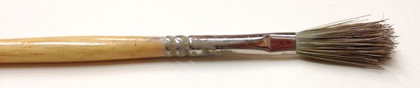Used Hog Bristle Egbert -- a well-used Egbert can be used to make some very interesting brush marks.