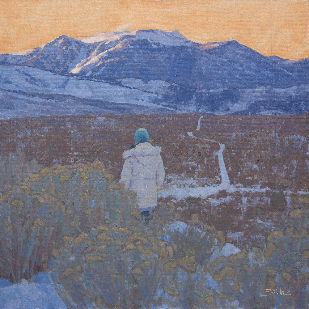 Step 5 of "The Old Road" studio painting by Dan Schultz