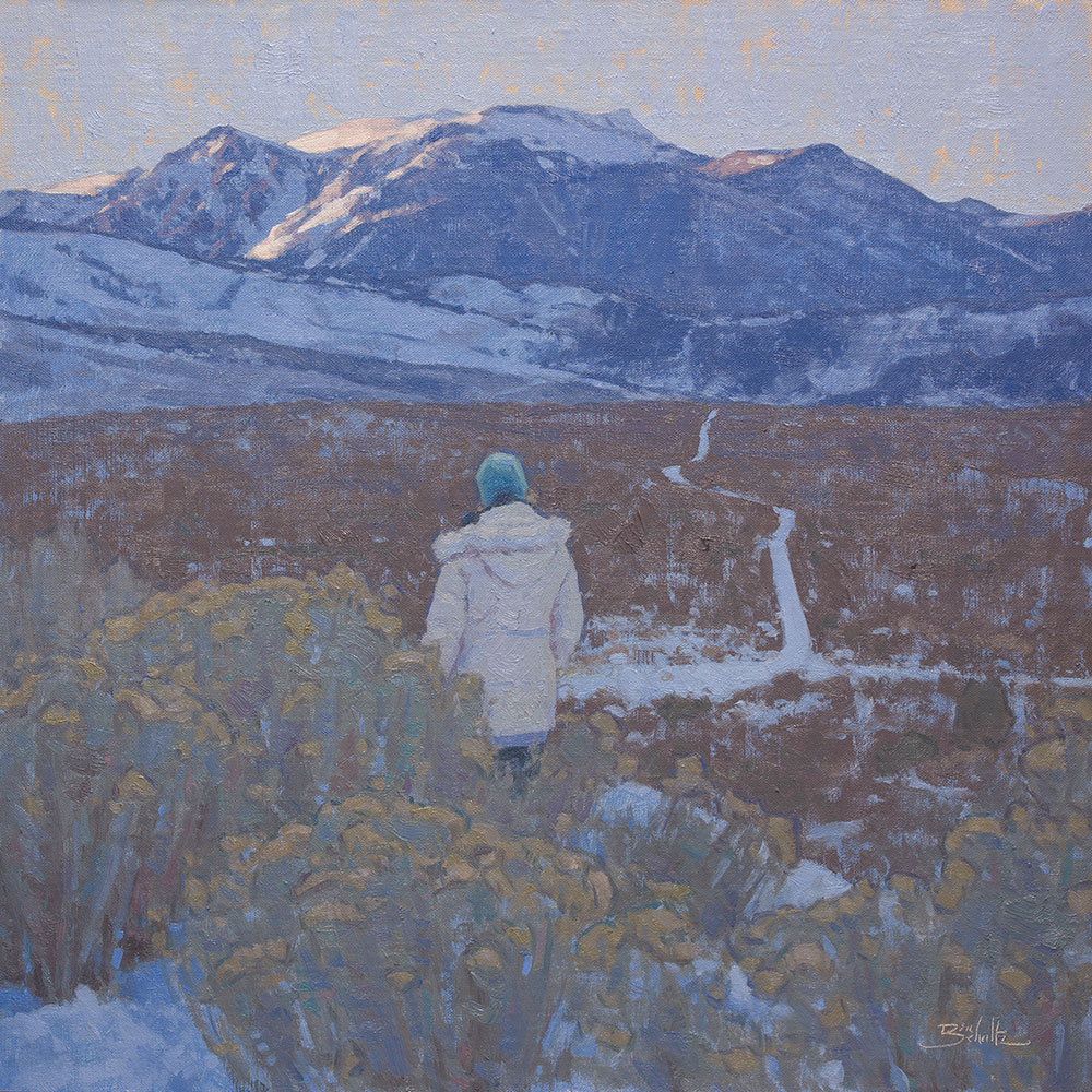 Step 6 of "The Old Road" studio painting by Dan Schultz