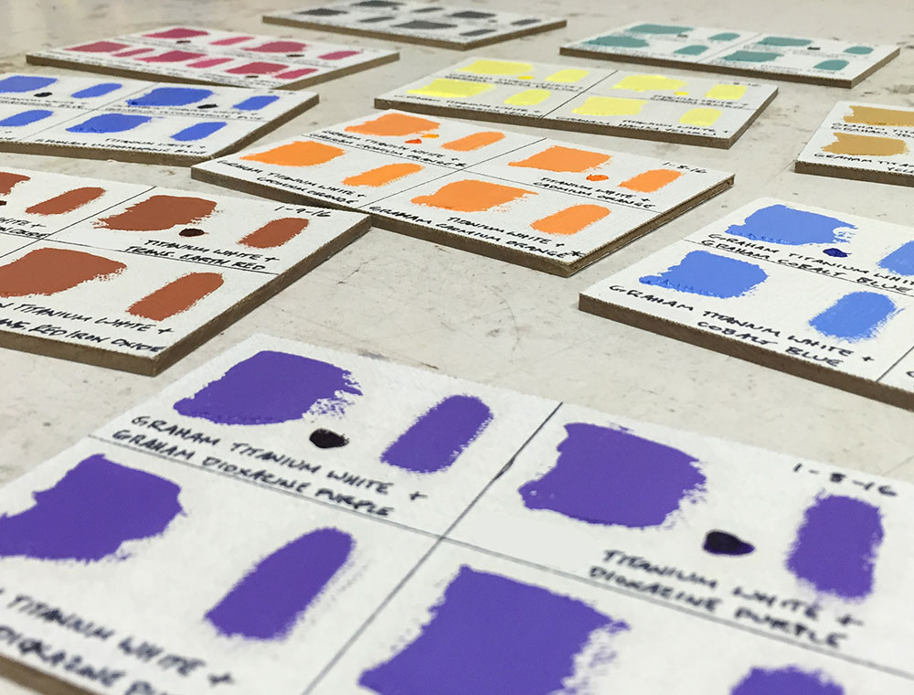 Ongoing Color Stability Tests (Walnut vs. Linseed Oil) DanSchultzFineArt