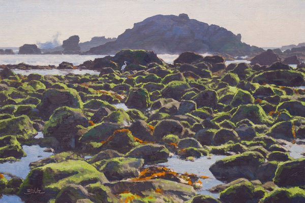Low Tide • 16x24 inches • Oil on Linen Panel • Awarded the Seascape Honorable Mention from the Oil Painters of America 31st Annual National Show at the Steamboat Art Museum in Steamboat Springs, Colorado, June 3 - August 27, 2022 • $3,800