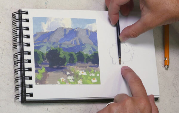 Measuring Lesson, Landscape Painting Fundamentals Course by Dan Schultz