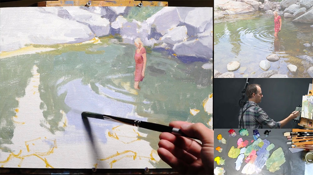 High-key painting demonstration by Dan Schultz for Sentient Academy course
