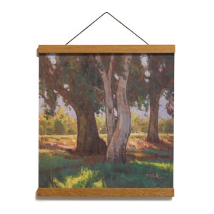 Quiet Shade, 12x12 Giclee Print by Dan Schultz with Teak Wood Magnetic Hanger