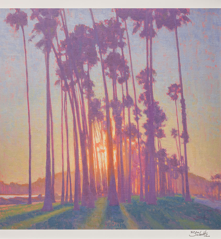 Santa Barbara Sunset, 12x12 Giclee Print on Paper by Dan Schultz