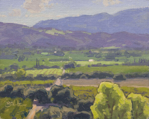 Verdant Valley • 8x10 inches • Oil on Linen Panel • Available from Dan Schultz Fine Art in Ojai, California