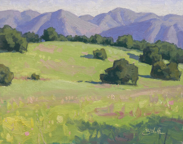 Green Hills • 11x14 inches • Oil on Linen Panel • Available from Dan Schultz Fine Art in Ojai, California